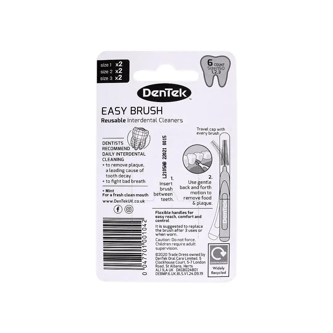 55629-Dentek Easy Brush Interdental Brush Starter Pack +1