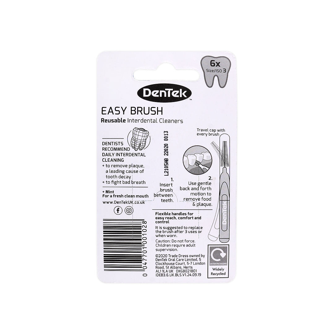 Dentek Easy Brush Interdental Brush 0.6mm-Size 3