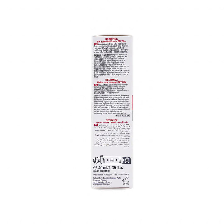55637-Acm Sebionex Spf50+ Mattifying Sunscreen Gel 40ml +5