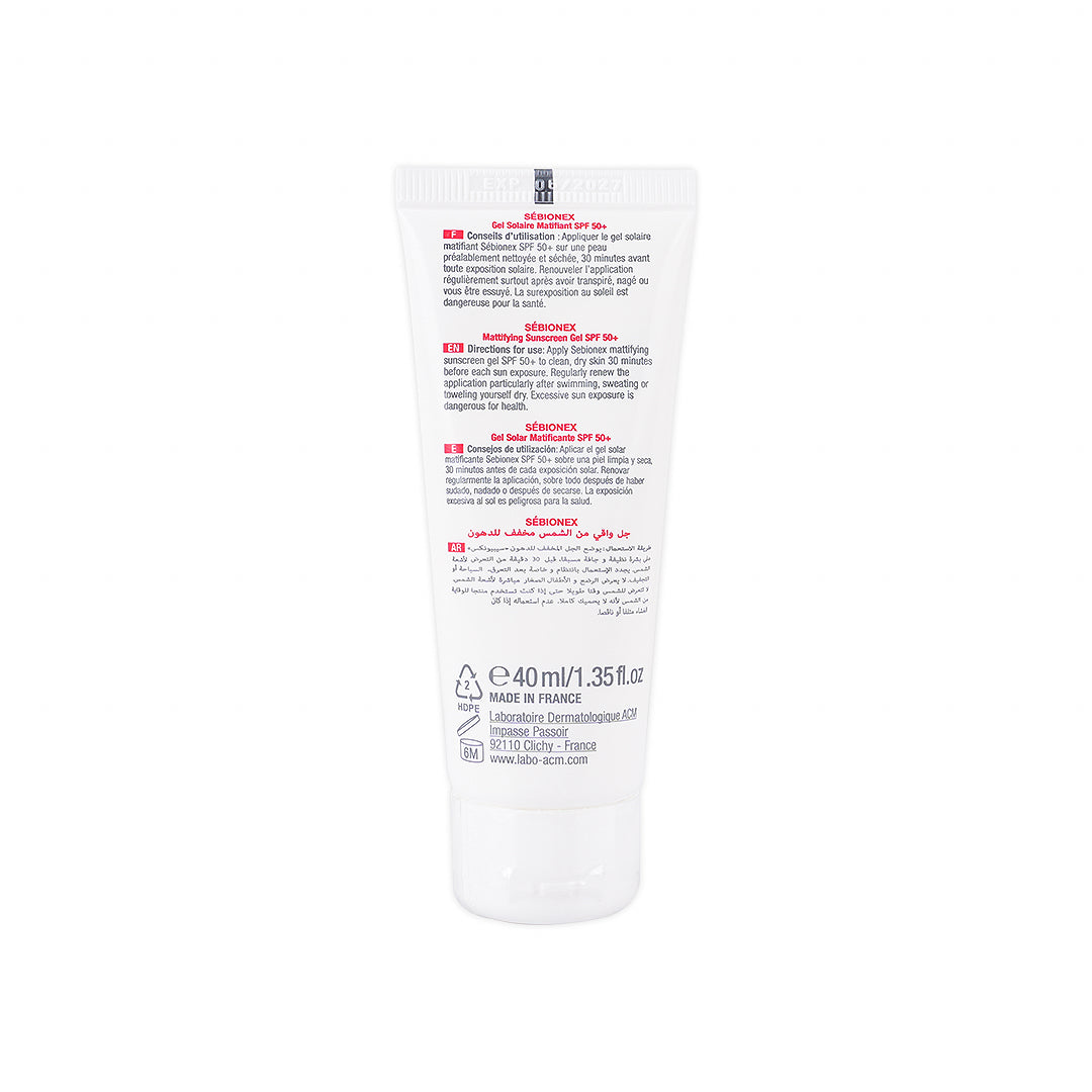 Acm Sebionex Spf50+ Mattifying Sunscreen Gel 40ml