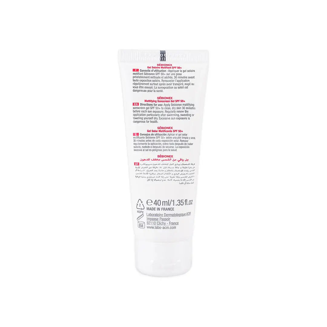Acm Sebionex Spf50+ Mattifying Sunscreen Gel 40ml