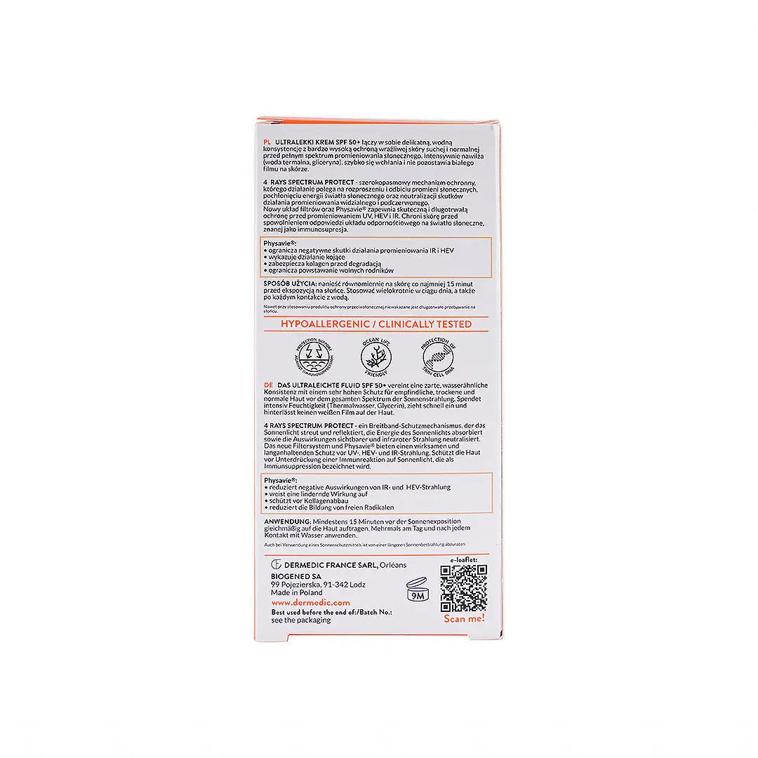 55653-Dermedic Sunbrella Spf50+Ultra Light Fluid 40ml-Dry &amp; Normal +6