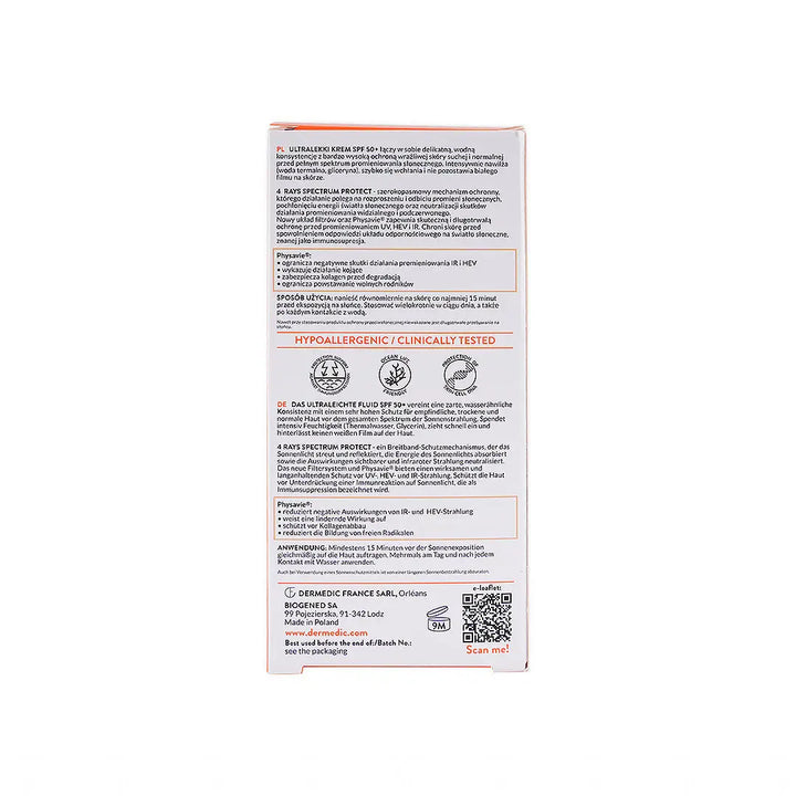 55653-Dermedic Sunbrella Spf50+Ultra Light Fluid 40ml-Dry &amp; Normal +6
