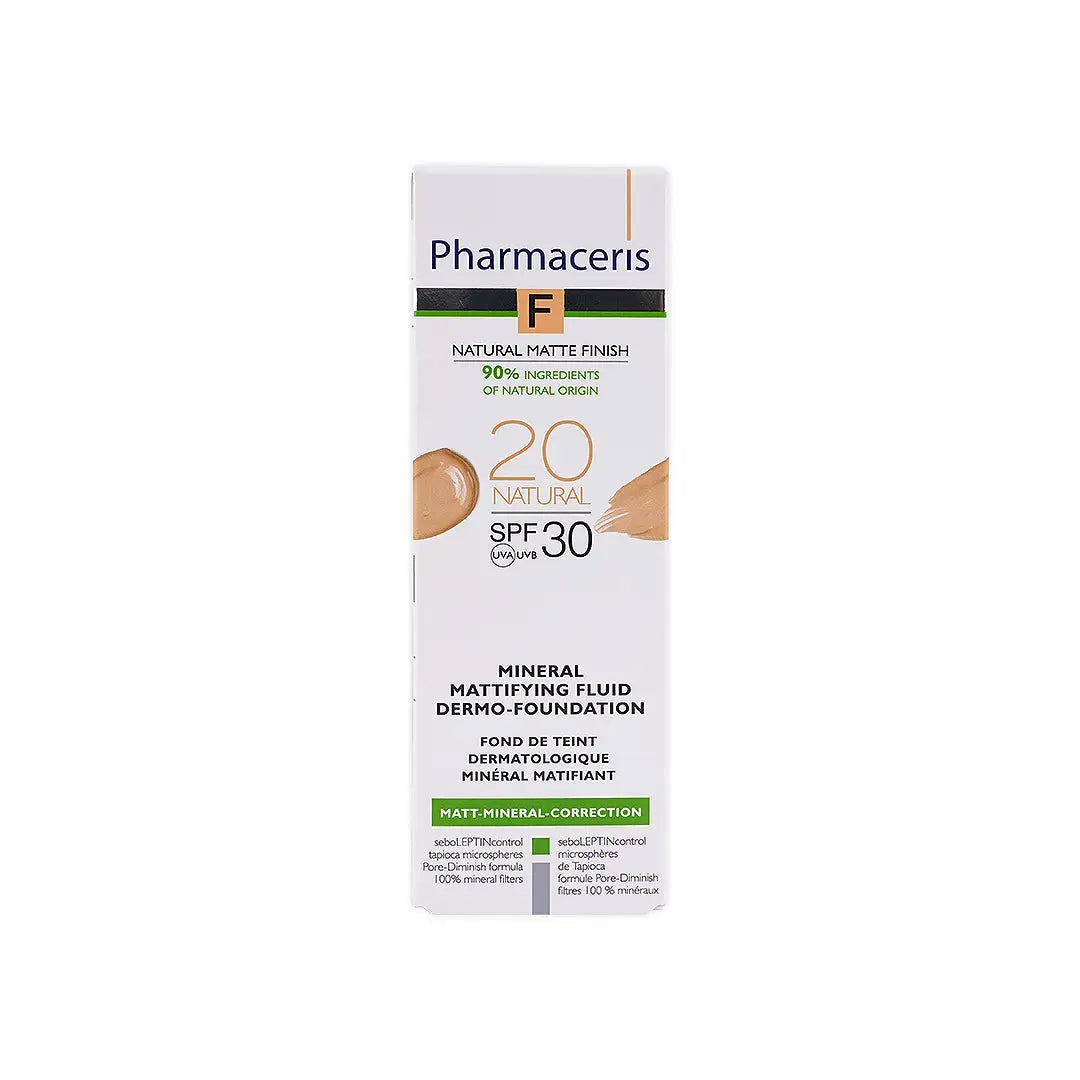 55666-Pharmaceris Spf30 Mineral Mattifying Fluid 30ml-20 Natural +3