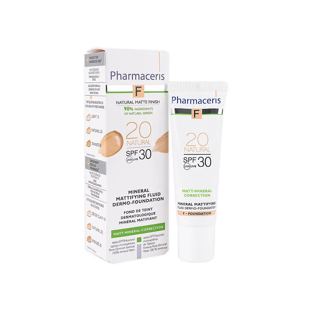 55666-Pharmaceris Spf30 Mineral Mattifying Fluid 30ml-20 Natural +2