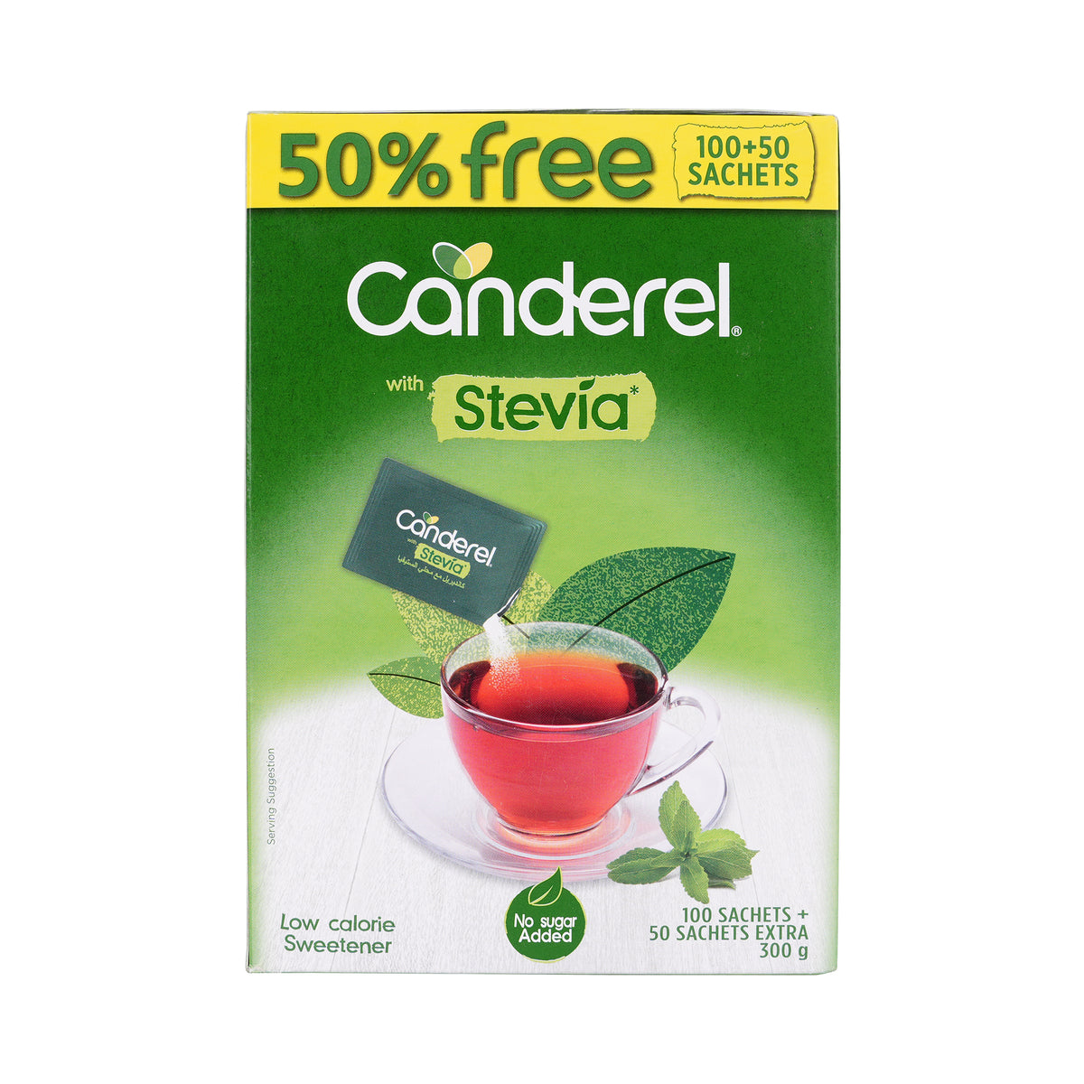 55674-Canderel Sweetener Stevia Sachets 100+50pcs +0