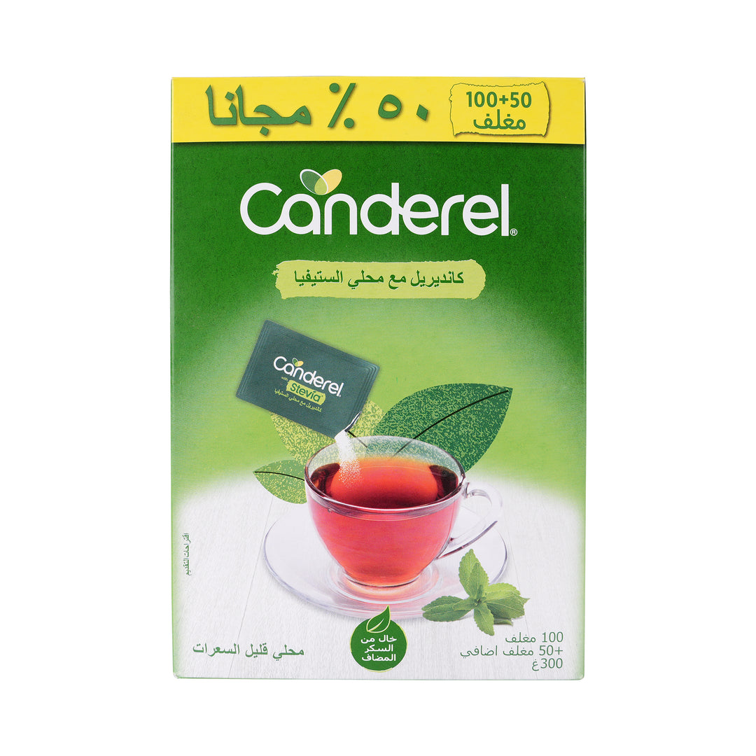 -Canderel Sweetener Stevia Sachets 100+50pcs +1