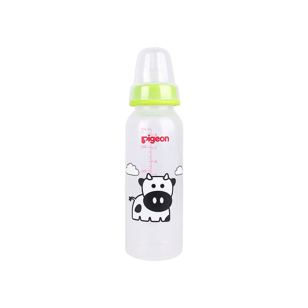 55701-Pigeon Peristaltic Nipple Decorated Bottle 4,5m 240ml-414 +1