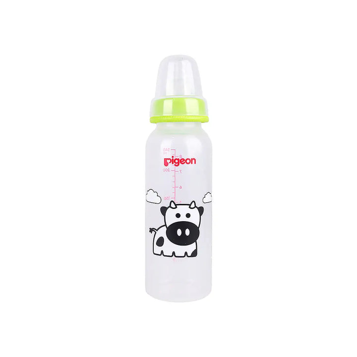 55701-Pigeon Peristaltic Nipple Decorated Bottle 4,5m 240ml-414 +1