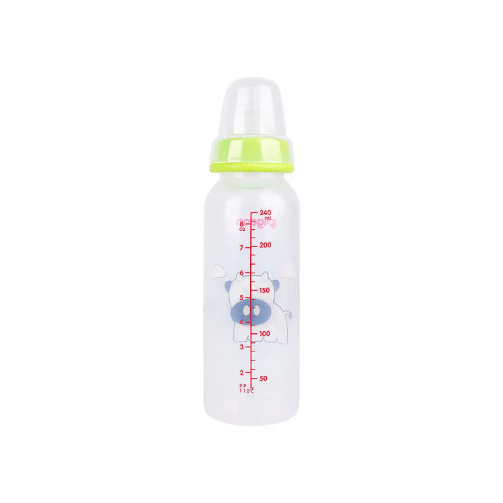 55701-Pigeon Peristaltic Nipple Decorated Bottle 4,5m 240ml-414 +2
