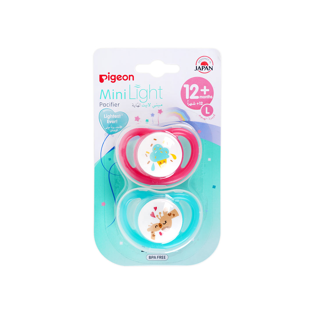 Pigeon Mini Light Pacifier +12m 2Pcs L-78264