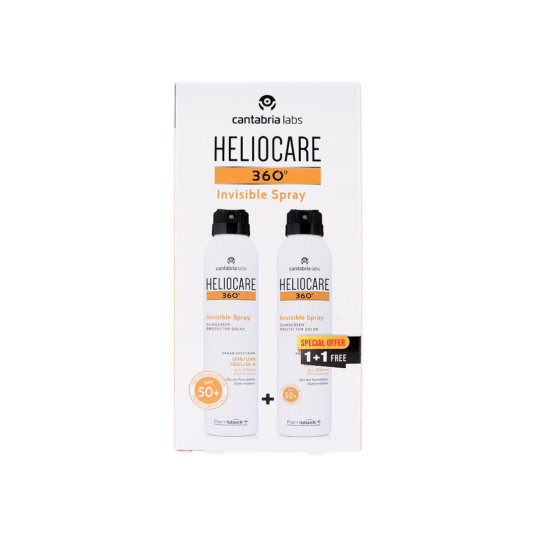 Heliocare 360 Sunscreen Spf50 Invisible Spray 200ml 1+1