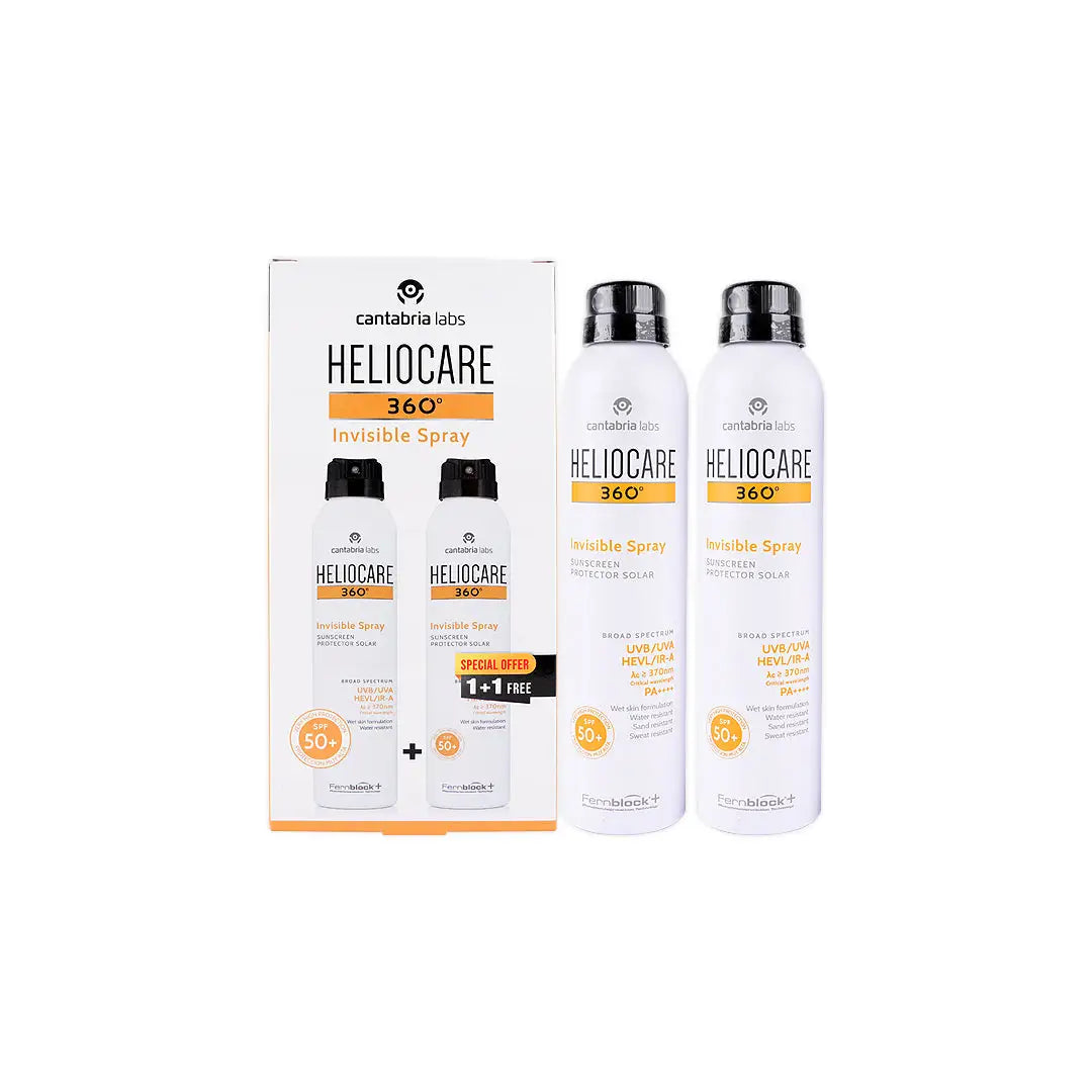 Heliocare 360 Sunscreen Spf50 Invisible Spray 200ml 1+1