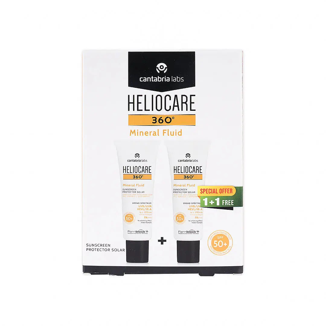 Heliocare 360 Mineral Spf50 Fluid 50ml 1+1