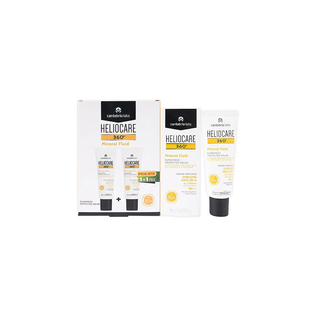 Heliocare 360 Mineral Spf50 Fluid 50ml 1+1