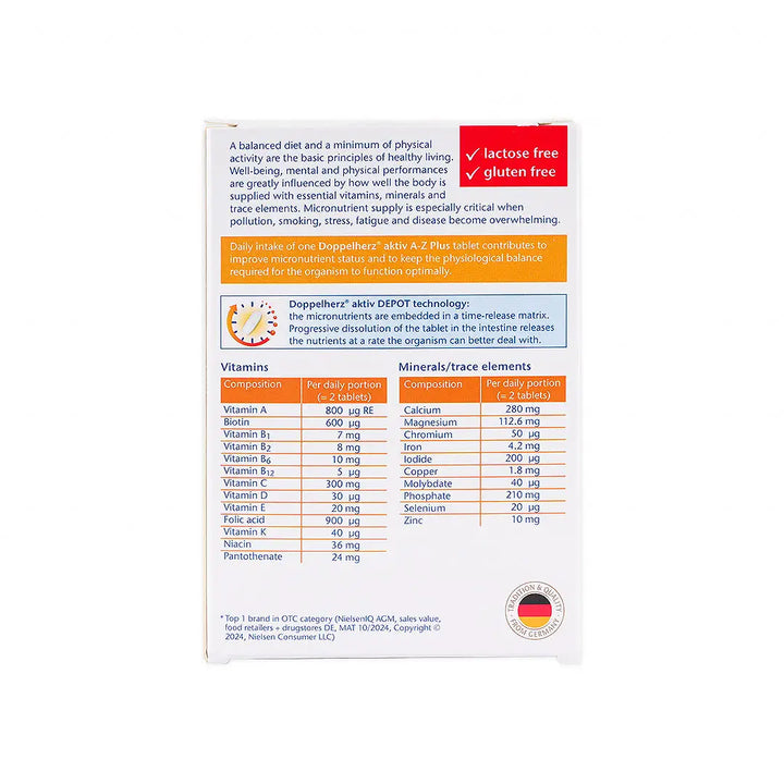55731-Doppelherz Aktiv A-Z Plus 60 Tablets +8