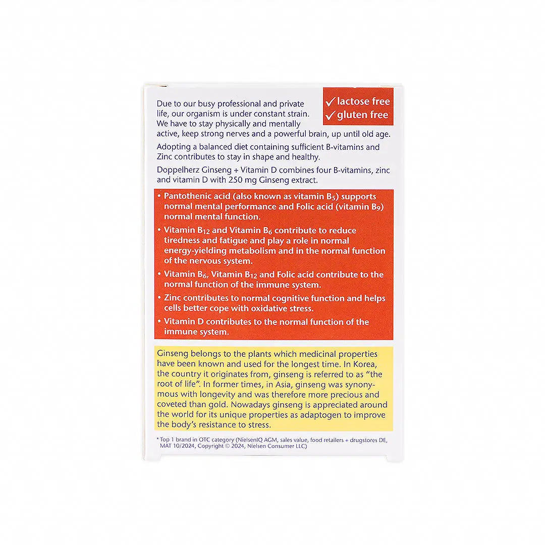 Doppelherz Aktiv Ginseng+Vitamin D 60 Capsules