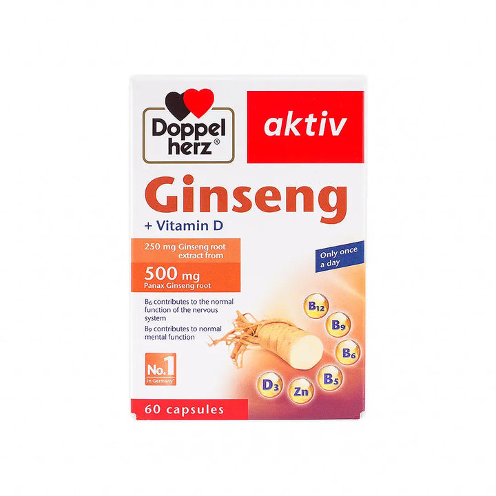 55732-Doppelherz Aktiv Ginseng+Vitamin D 60 Capsules
