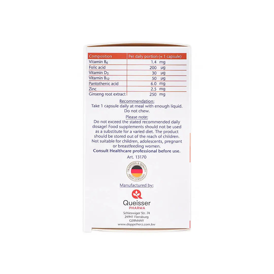 Doppelherz Aktiv Ginseng+Vitamin D 60 Capsules