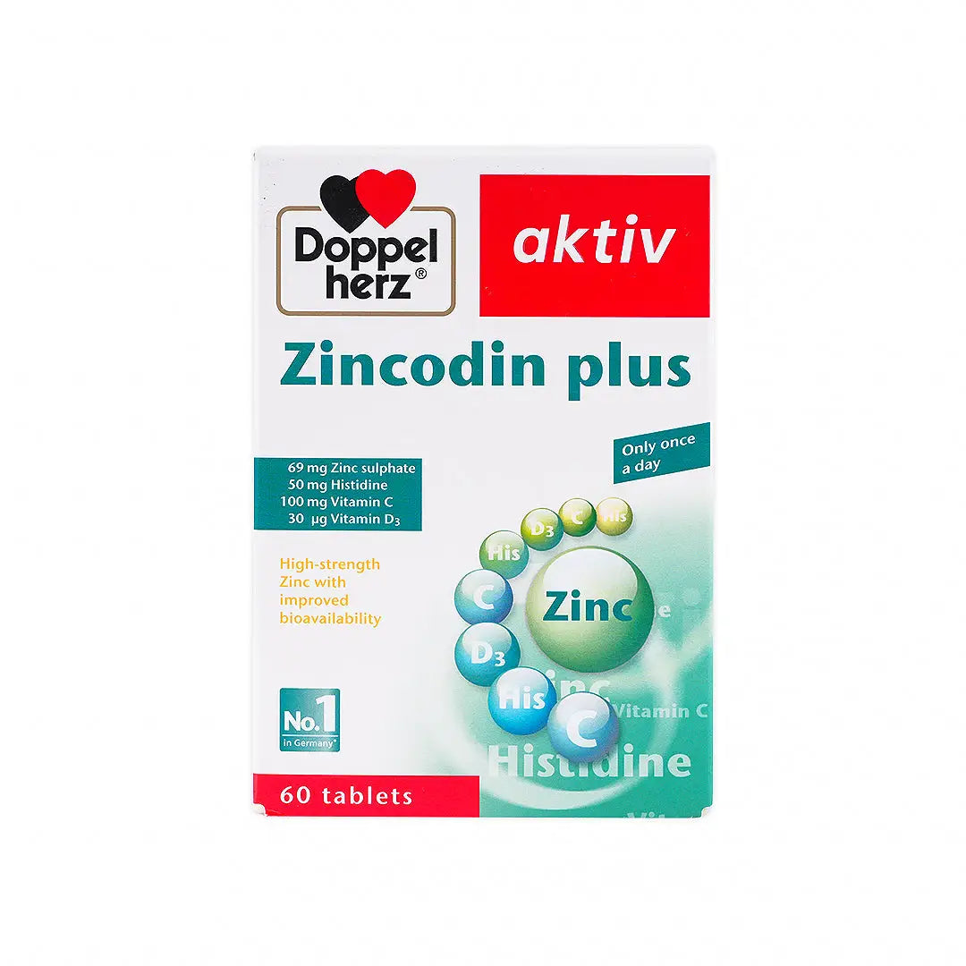 55733-Doppelherz Aktiv Zincodin Plus 60 Tablets +5