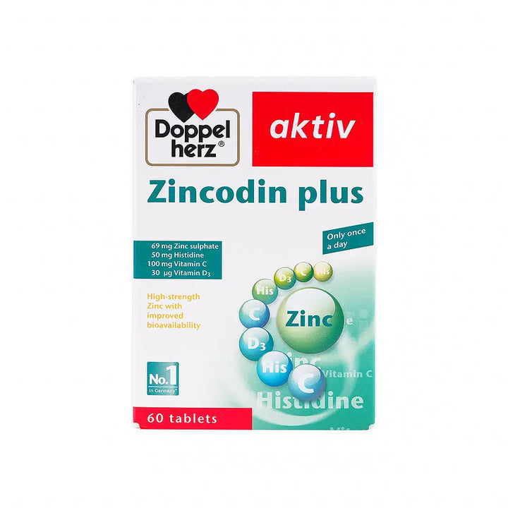 55733-Doppelherz Aktiv Zincodin Plus 60 Tablets +5