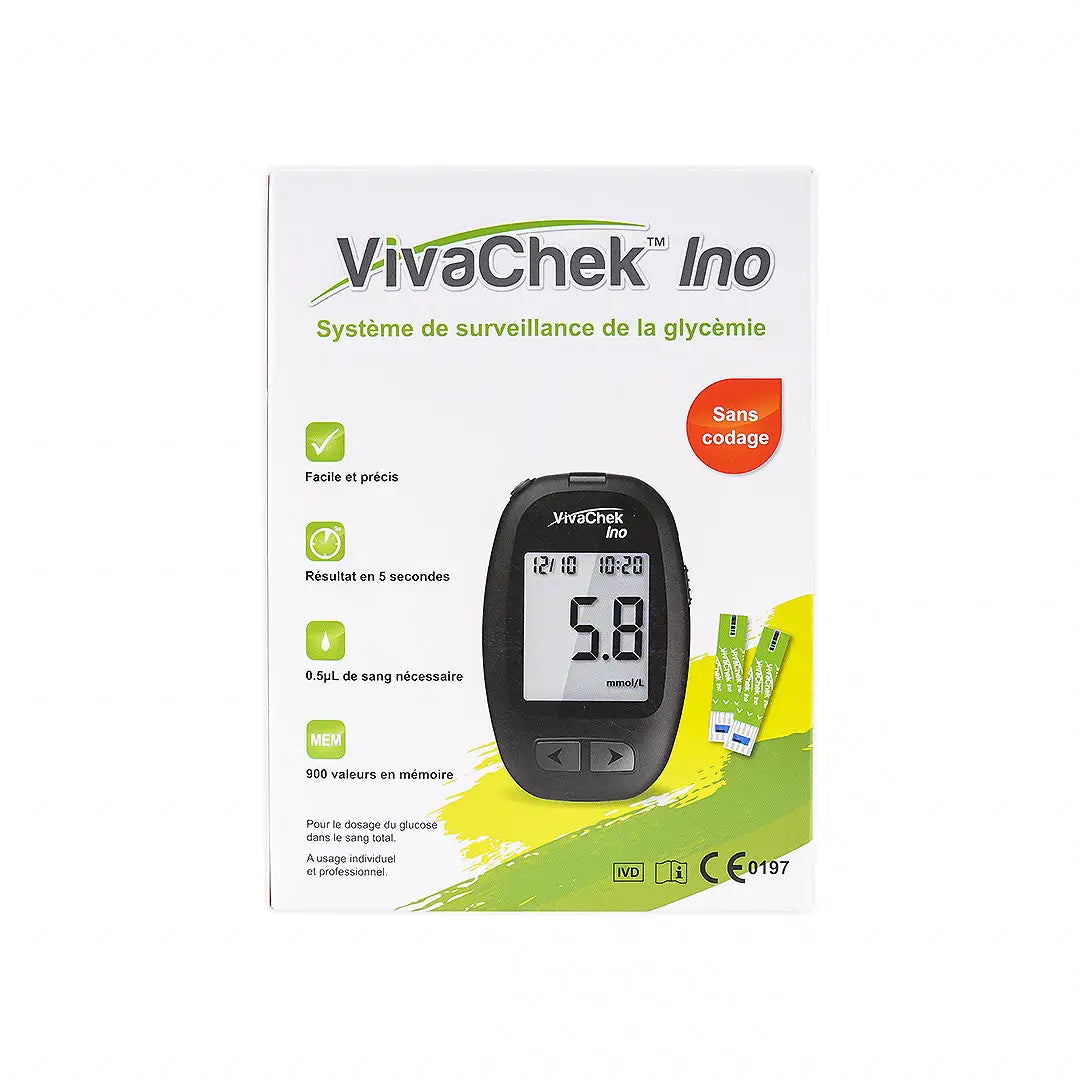 Vivachek Ino Blood Glucometer+10 Glucose Strips