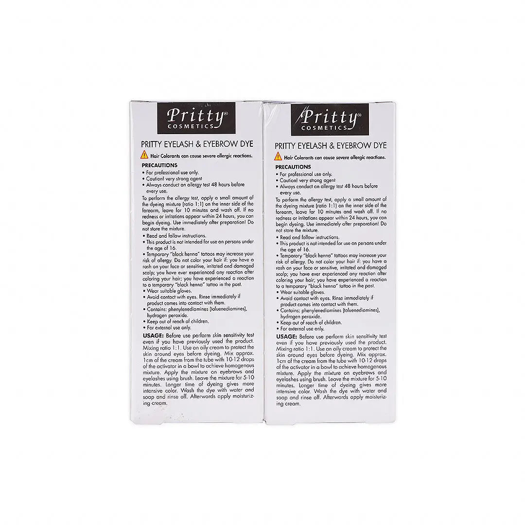 Pritty Eyelash & Eyebrow  Dye-Dark Brown 1+1 Offer