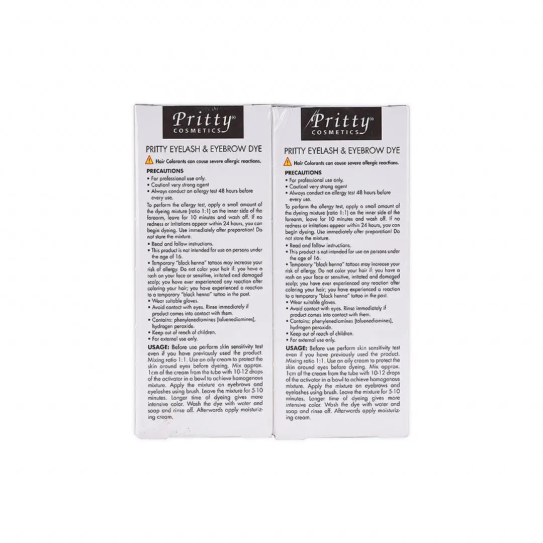 Pritty Eyelash & Eyebrow  Dye-Dark Brown 1+1 Offer