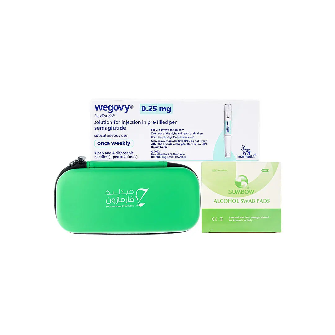 Wegovy 0.25mg flextouch 1 pen+ Swab + Bag Small