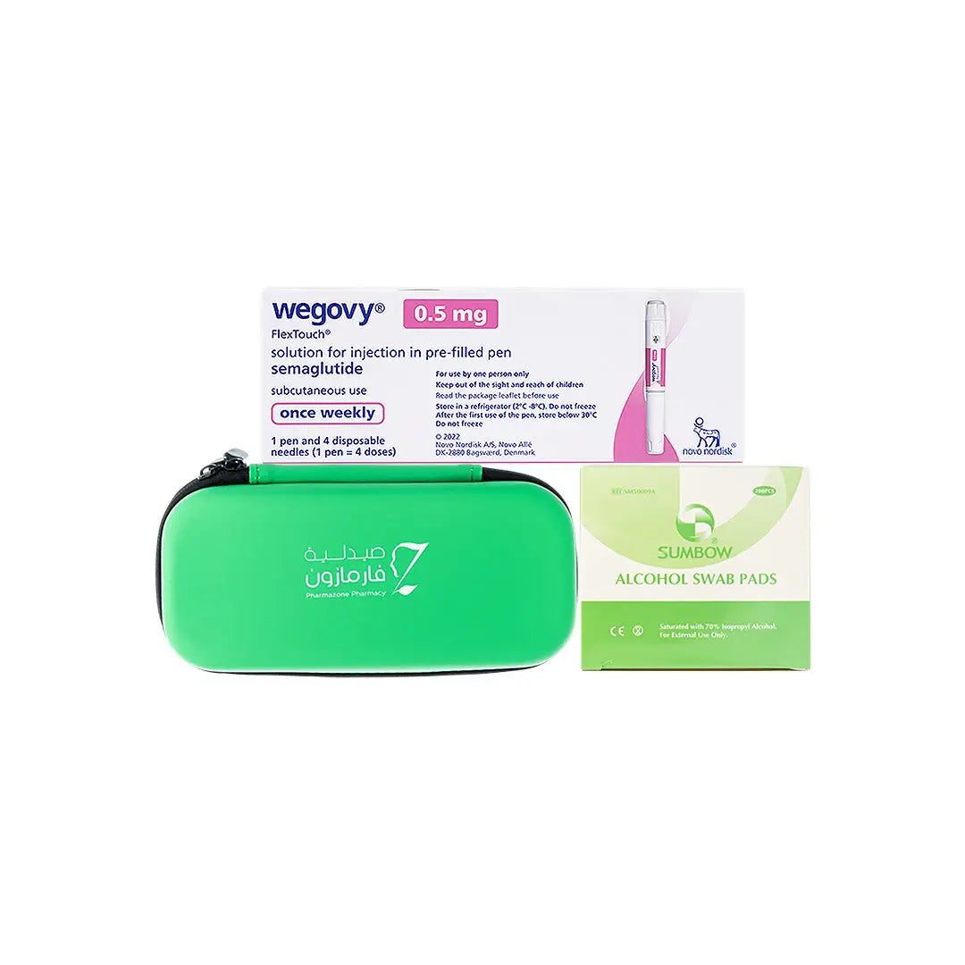Wegovy 0.5mg flextouch 1 pen+ Swab + Bag Small
