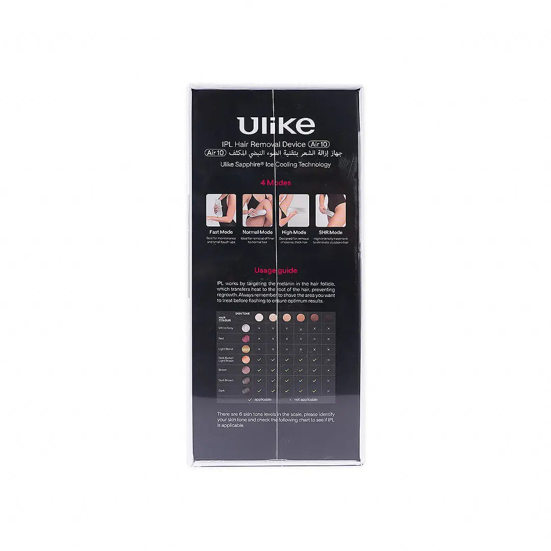 Ulike IPL Hair Removal Device Air10 Silver With Leather Case