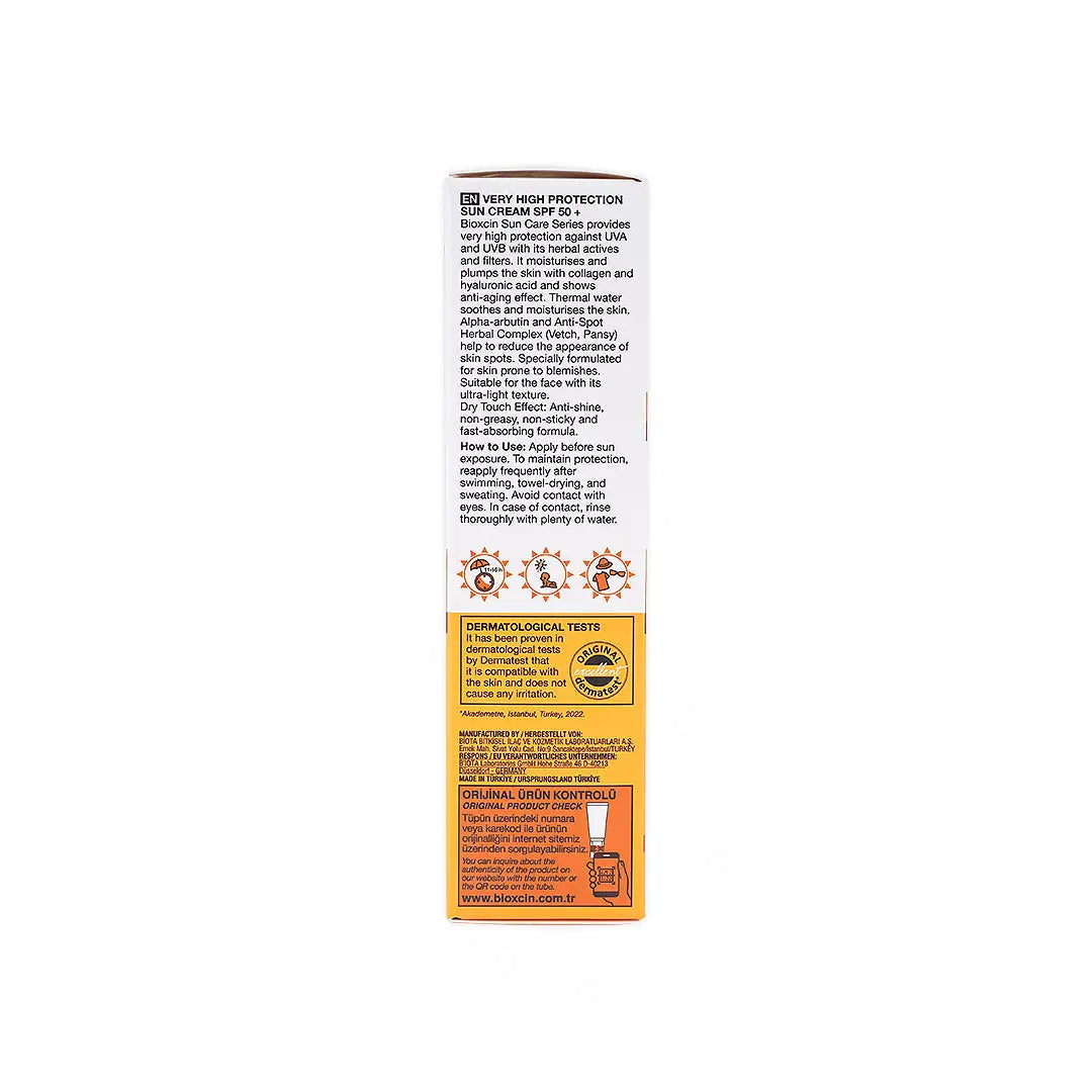 Bioxcin V.H.P Sun Cream Blemish-Prone Skin Spf50+50ml