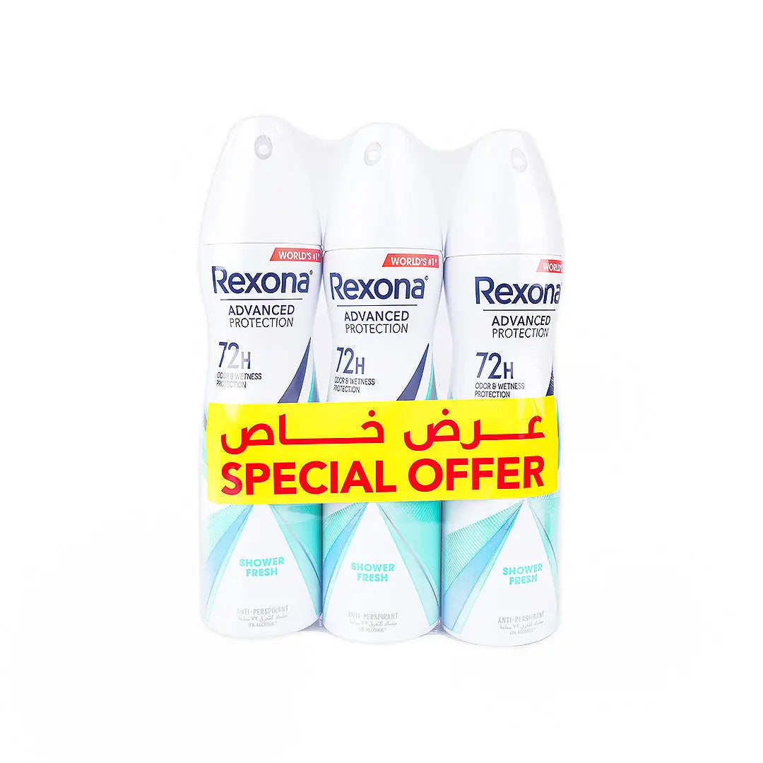 55768-Rexona Anti-Perspirant Spray 72hrs (150ml*3Pcs)-Shower Fresh