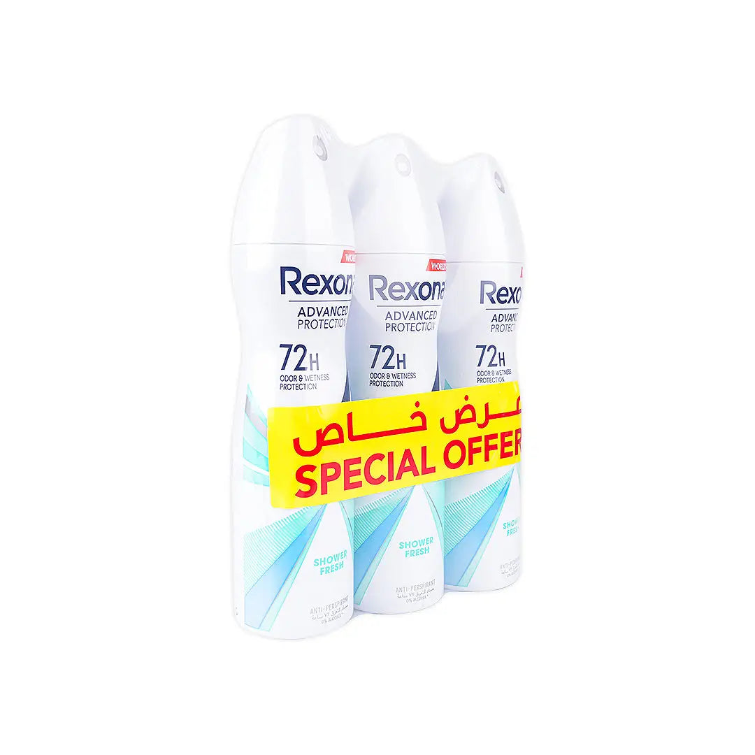55768-Rexona Anti-Perspirant Spray 72hrs (150ml*3Pcs)-Shower Fresh +5