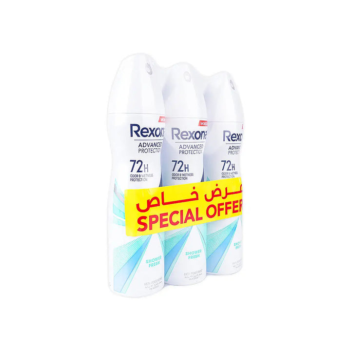 55768-Rexona Anti-Perspirant Spray 72hrs (150ml*3Pcs)-Shower Fresh +5