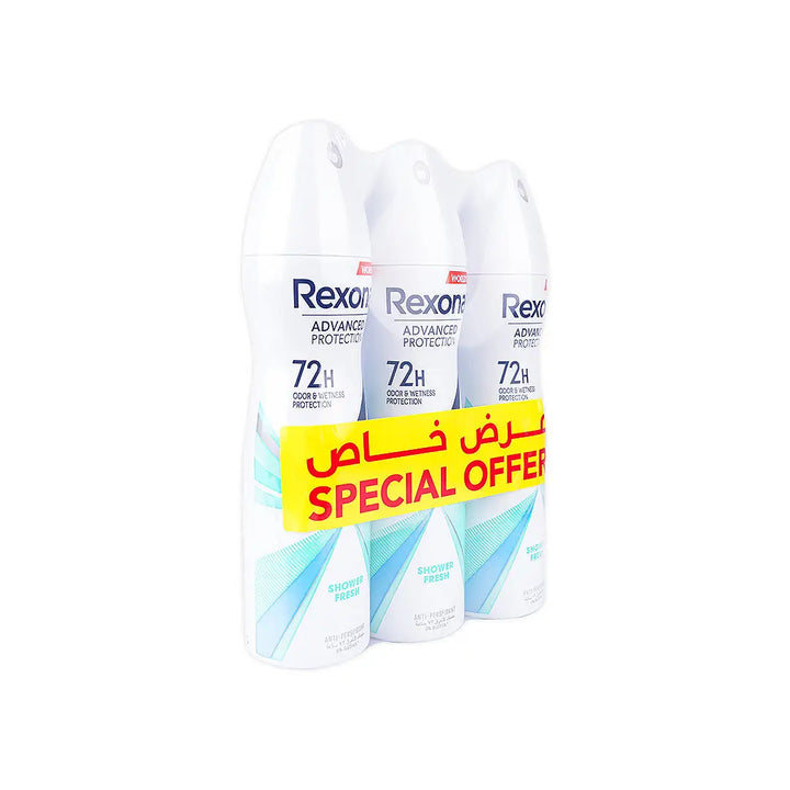 55768-Rexona Anti-Perspirant Spray 72hrs (150ml*3Pcs)-Shower Fresh +2
