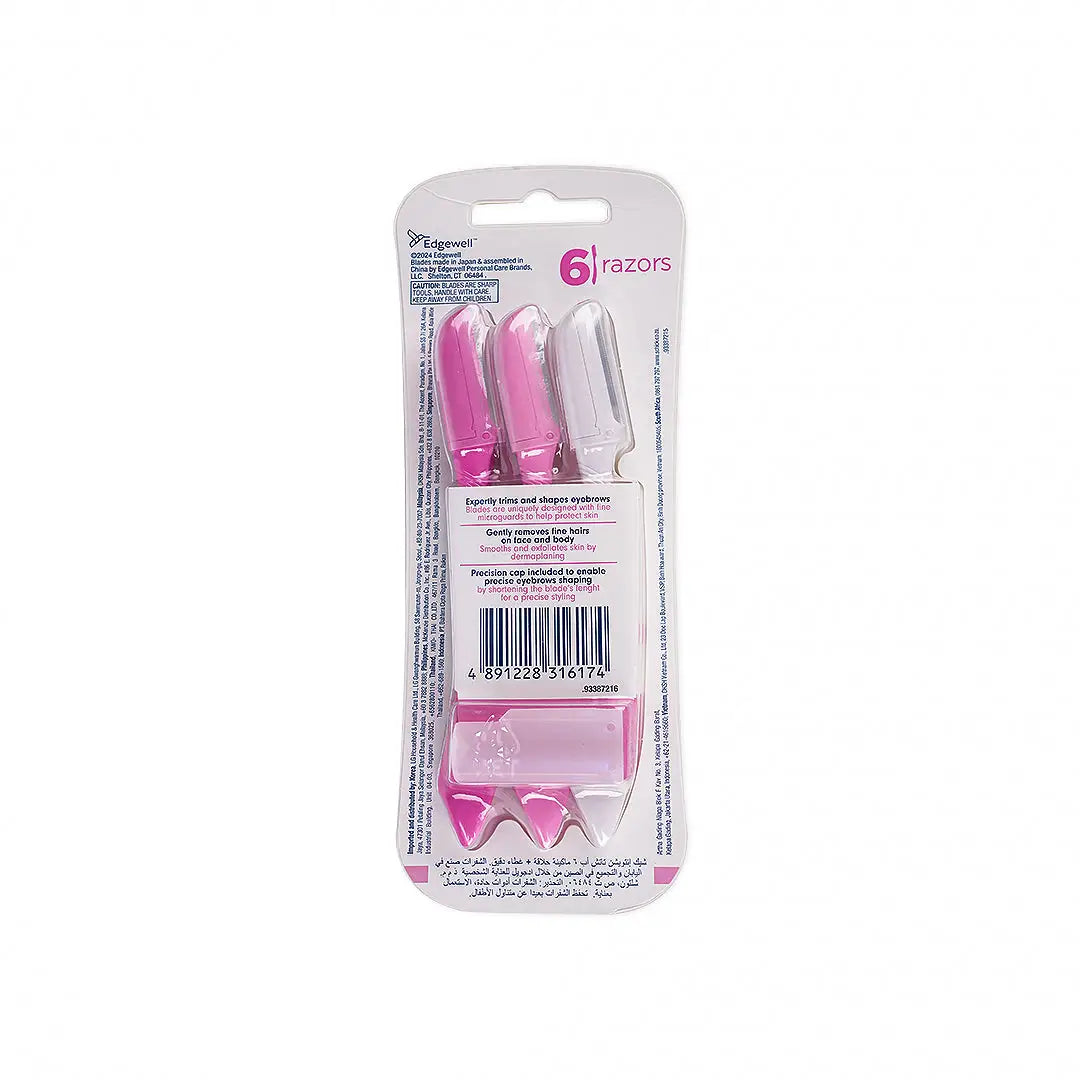 55771-Schick Intuition Eyebrow &amp; Facial Hair Styling 6Pcs +3