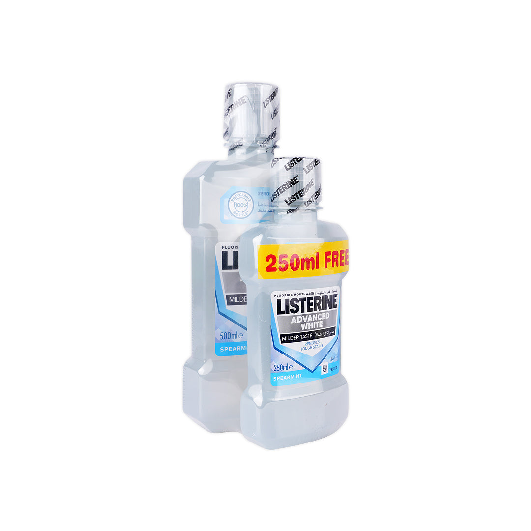 Listerine Advanced White Mouthwash 500ml+250ml