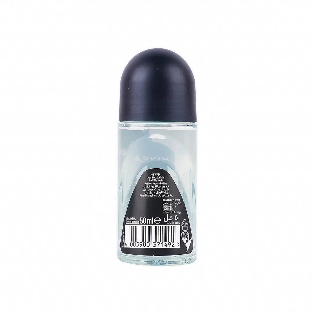 55808-Nivea Men Invisible B&amp;W Deo Roll On 72h 50ml-Fresh +1