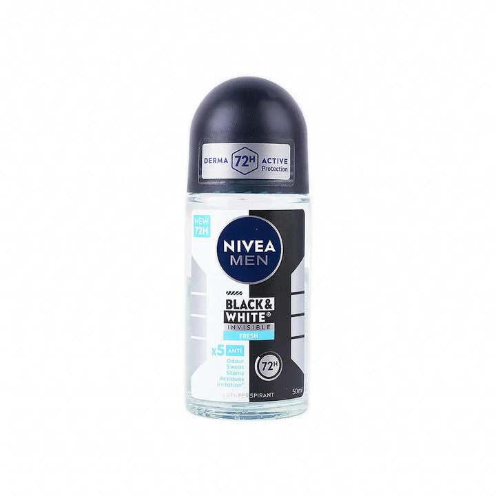 55808-Nivea Men Invisible B&amp;W Deo Roll On 72h 50ml-Fresh