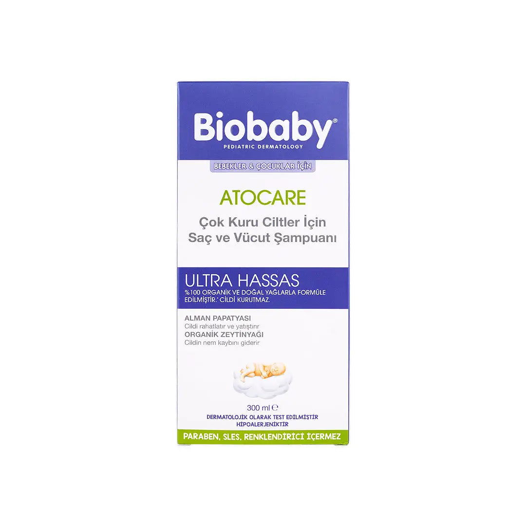 Biobaby Atocare Hair & Body Shampoo For Very Dry Skin 300ml