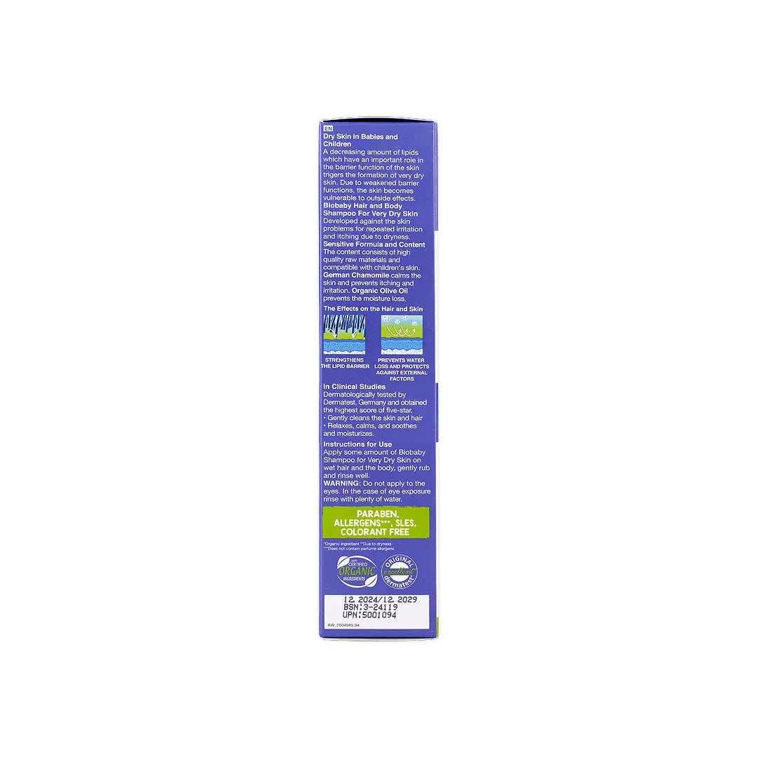 Biobaby Atocare Hair & Body Shampoo For Very Dry Skin 300ml