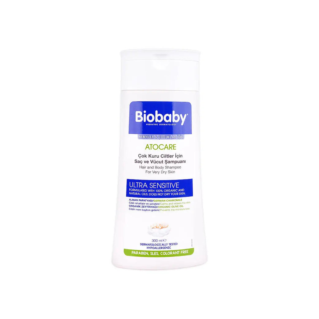 Biobaby Atocare Hair & Body Shampoo For Very Dry Skin 300ml