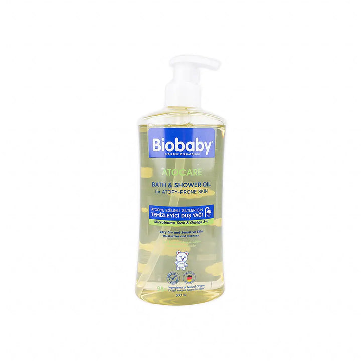 55832-Biobaby Atocare Bath &amp; Shower Oil Dry &amp; Sensitive Skin 500ml