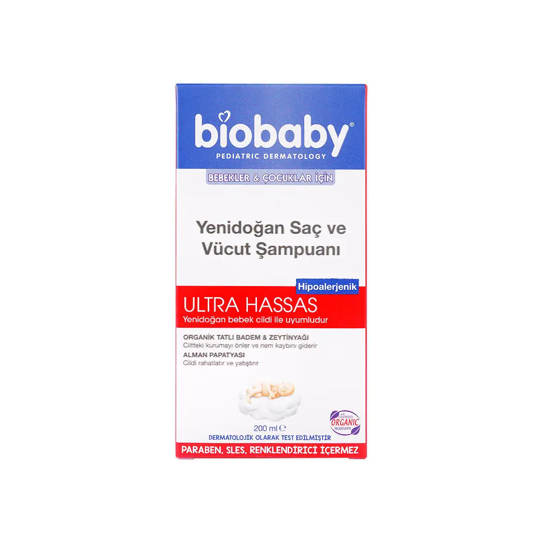 Biobaby Hair & Body Shampoo for Newborn Hypoallergenic 200ml