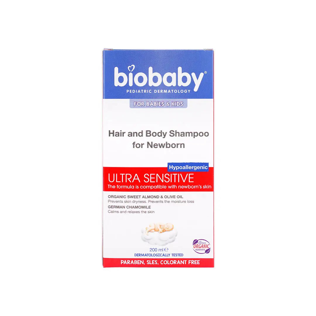 Biobaby Hair & Body Shampoo for Newborn Hypoallergenic 200ml