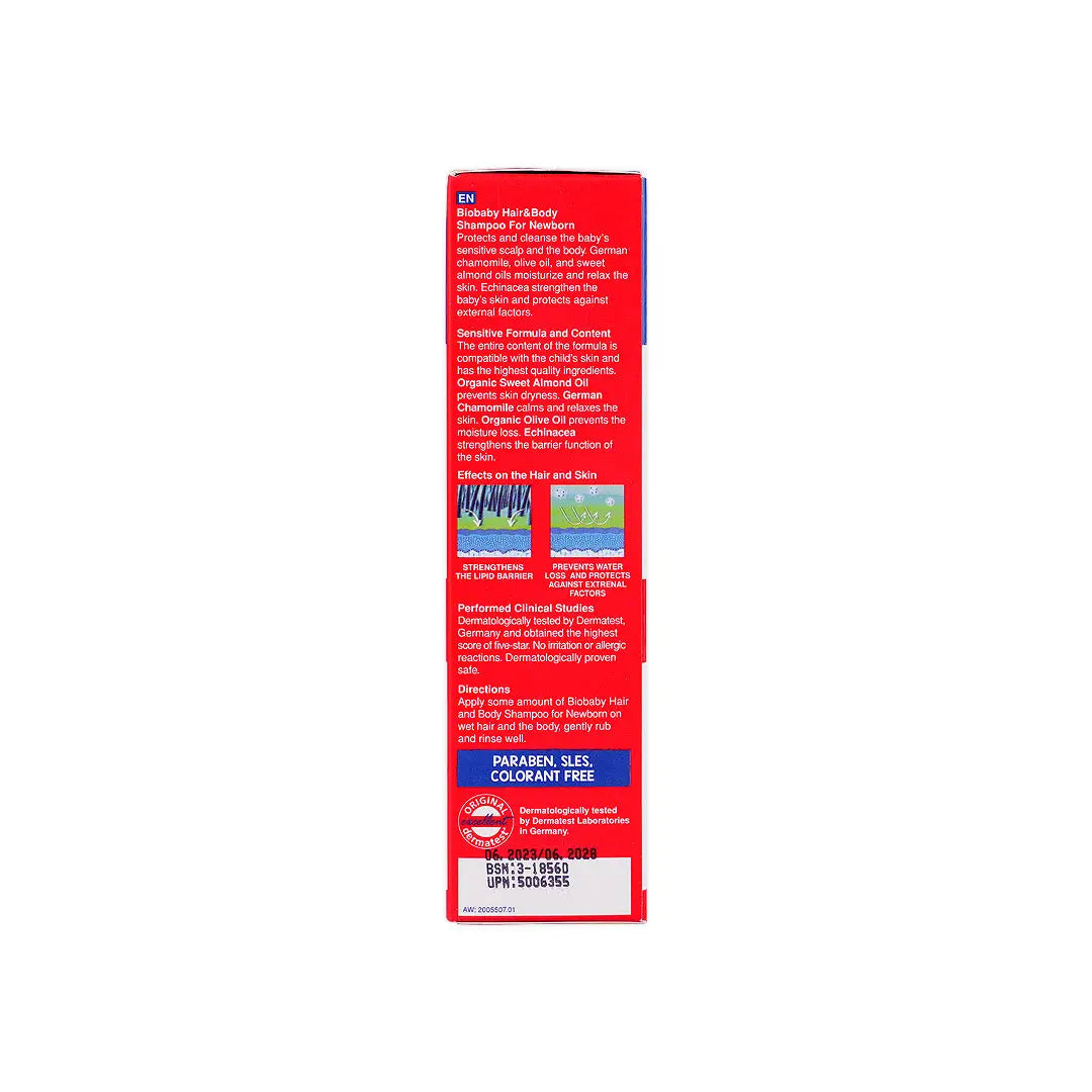 55833-Biobaby Hair &amp; Body Shampoo for Newborn Hypoallergenic 200ml +4