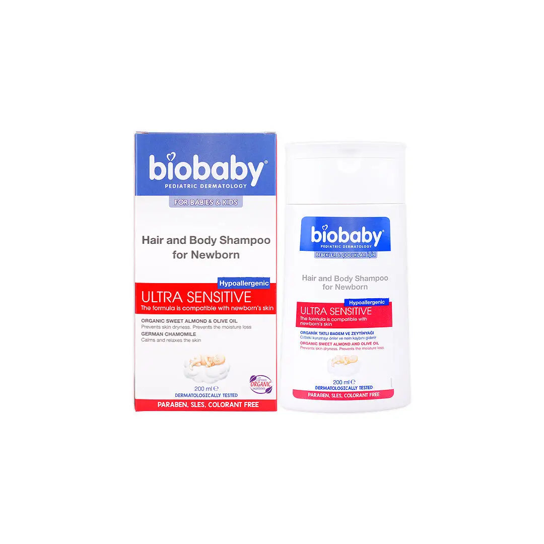 Biobaby Hair & Body Shampoo for Newborn Hypoallergenic 200ml