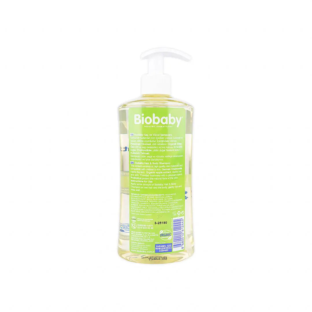 55834-Biobaby Hair &amp; Body Shampoo No Tears 500ml +1