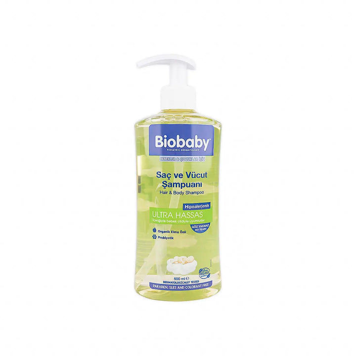 55834-Biobaby Hair &amp; Body Shampoo No Tears 500ml